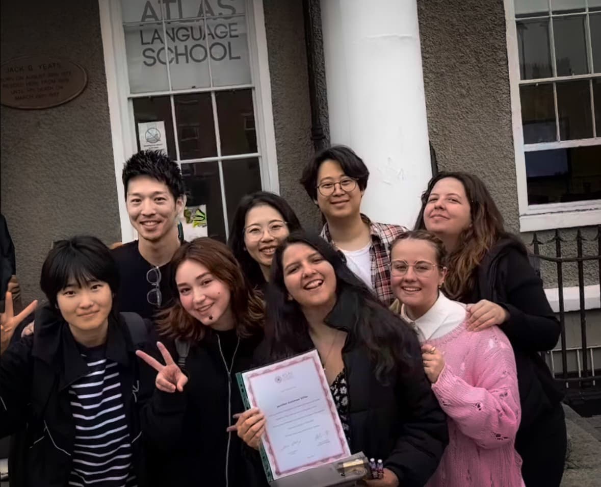 Classmates celebrating course completion